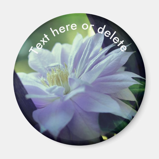 Íman Flor de Clematite Personalizada (Frente)