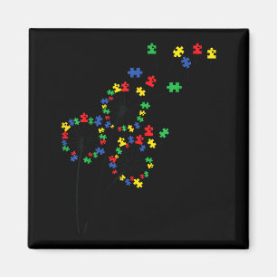 Íman Flor de Dente-de-Leão Conscientização do Autismo C