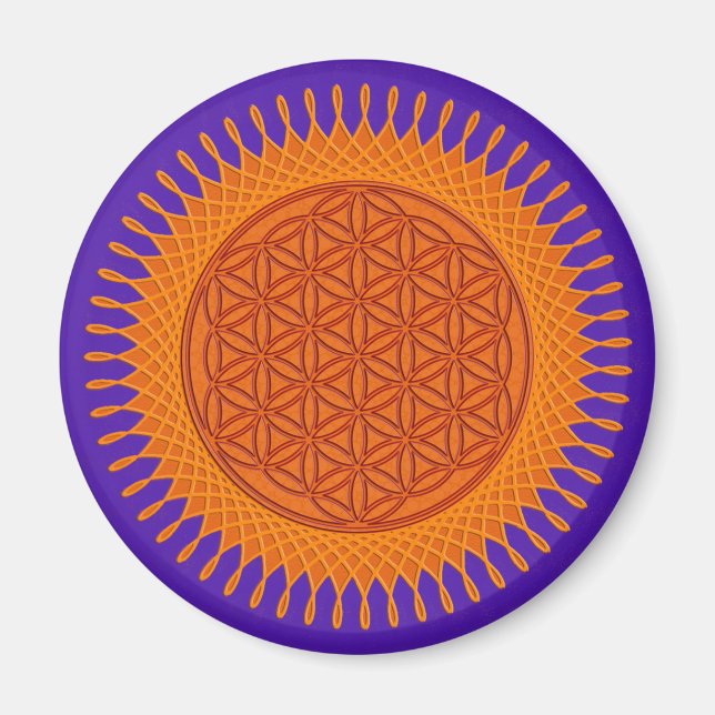 Íman Flor de design vivo/ensolarado (Frente)
