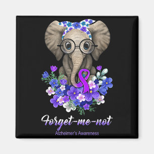 Íman Flor de Elefante de Conscientização do Alzheimer N