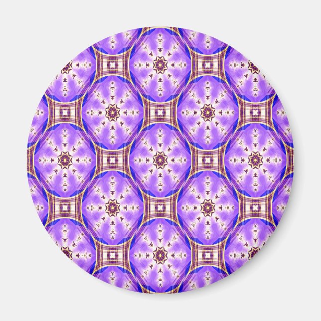 Íman Flor de Estrelas de Tartan... (Frente)