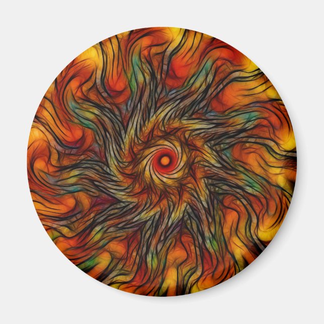 Íman Flor de Fogo (Magnet) (Frente)