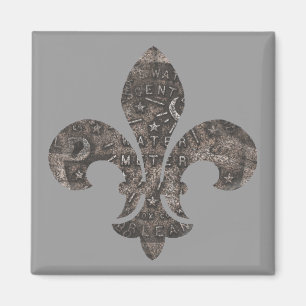 Íman Flor de lis da tampa do medidor de água,