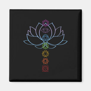 Íman Flor de Lótus Espiritual Zen Chakras Alinhados Yog