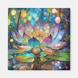 Íman Flor de Lótus Iluminada em Flor