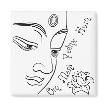 Flor de lótus Om Mani Padme Hum Black