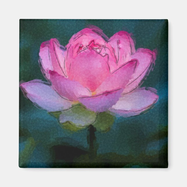 Íman Flor de Lotus Rosa (Frente)