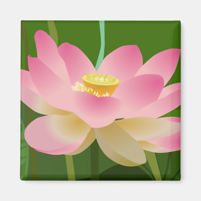 Íman Flor de Lotus Rosa (Frente)