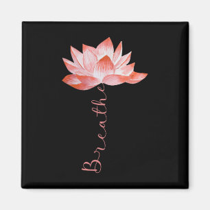 Íman Flor de Lótus Rosa Yoga Respirar Meditação Amante