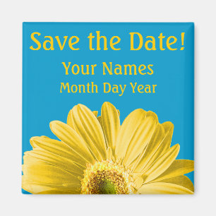 Íman Flor De Margarida Amarelo Salve A Data Personaliza