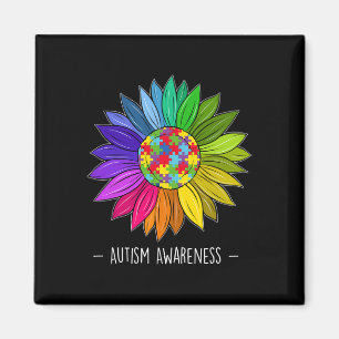 Íman Flor de Margarida Conscientização do Autismo para