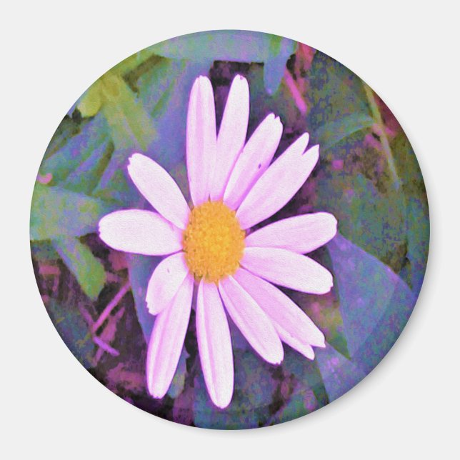 Íman Flor de Margarida Rosa (Frente)