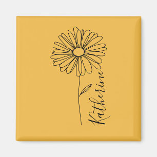 Íman Flor de Nascimento personalizada de abril daisy