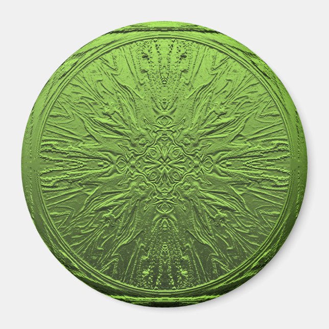 Íman Flor de Satin Verde..... (Frente)