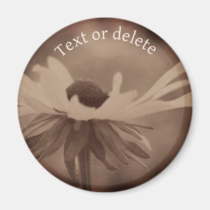 Íman Flor de Susana de Olhos Negros Sepia Personalizada