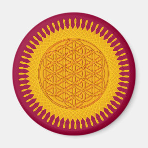 Íman Flor De Vida - Amarelo ensolarado