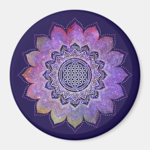 Íman Flor De Vida - Estilo De Vintage Espaço De Galáxia