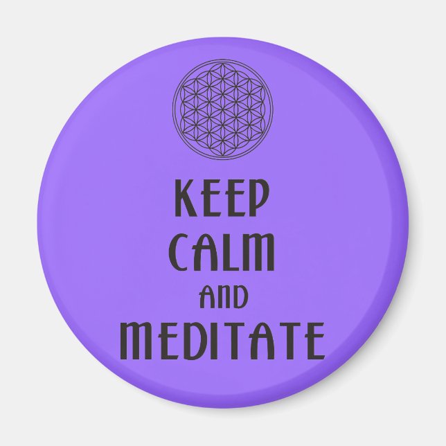 Íman Flor de vida - MANTER CALM e MEDITATE (Frente)