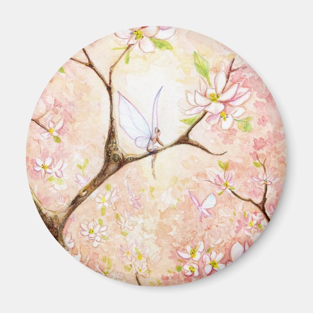 Íman Flor de Vista Rosa (Frente)