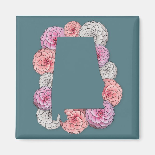 Íman Flor do Estado do Alabama (Frente)