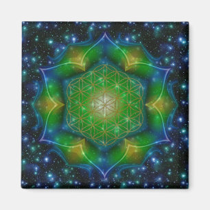 Íman FLOR DO LIFE/Blume des Lebens Mandala V Quadrado