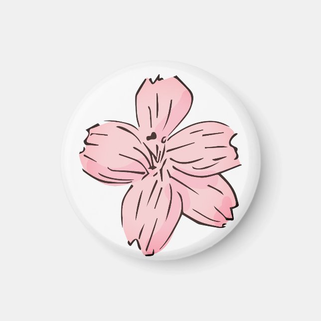 Íman Flor,flor rosa (Frente)