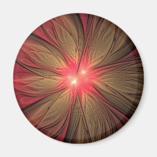 Íman Flor fractal de fanfarrão vermelho