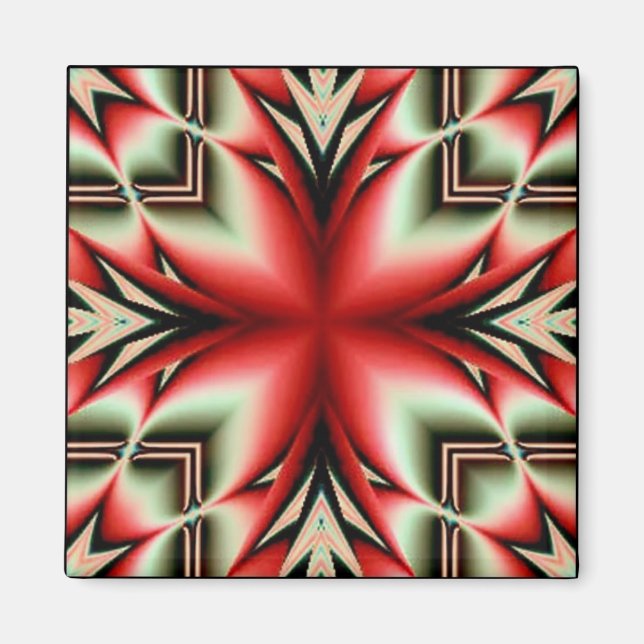 Íman flor geo tribal (Frente)