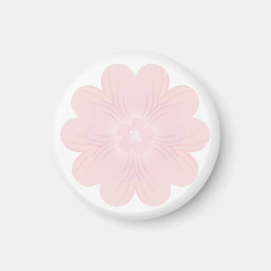 Íman Flor Gráfica Rosa Pastel Suave