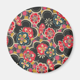 Íman Flor japonesa retro de Origami Sakura do quimono