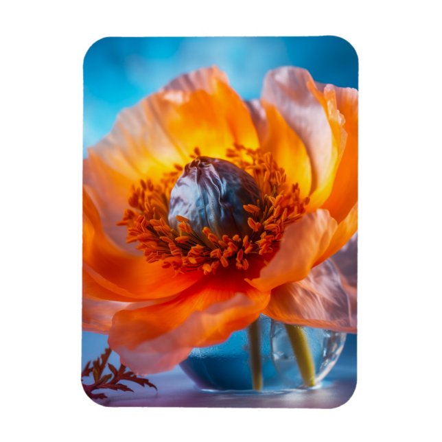Íman Flor Laranja (Vertical)