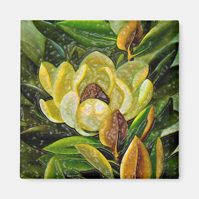 Íman Flor Magnolia (Frente)