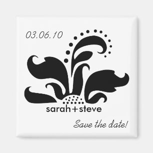 Íman Flor Preto para Damasco Salve a data