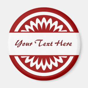 Íman Flor redondo - Vermelho rubi