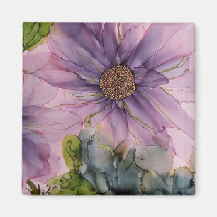 Íman flor rosa e púrpura de álcool