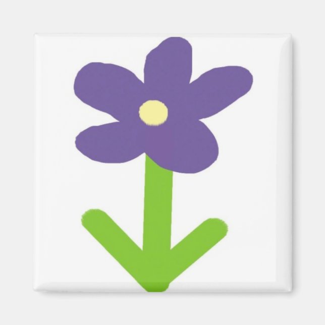Íman Flor Roxo (Frente)