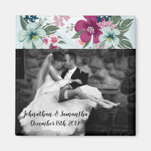 Íman Flor tropical do ímã de fotos personalizado em a