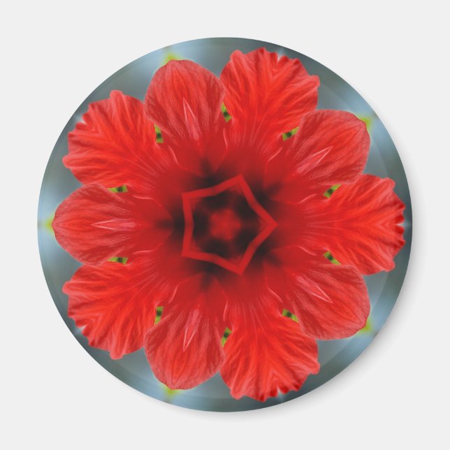 Íman Flor Vermelha (Frente)