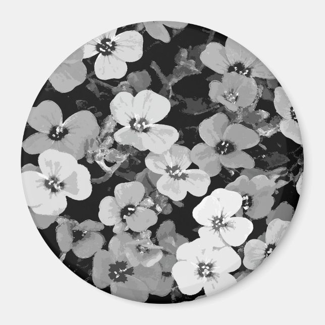 Íman Flor Vermelha de Cores Aquáticas 2 (Frente)