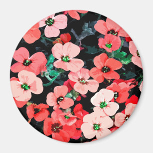 Íman Flor Vermelho de Aquarela