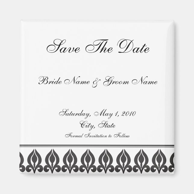 Íman Flora Magnet-Black/White (Frente)