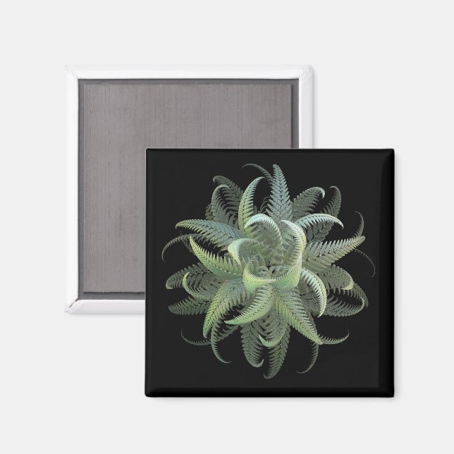 Íman Floração de Samambaia Fractal (Front/Back)