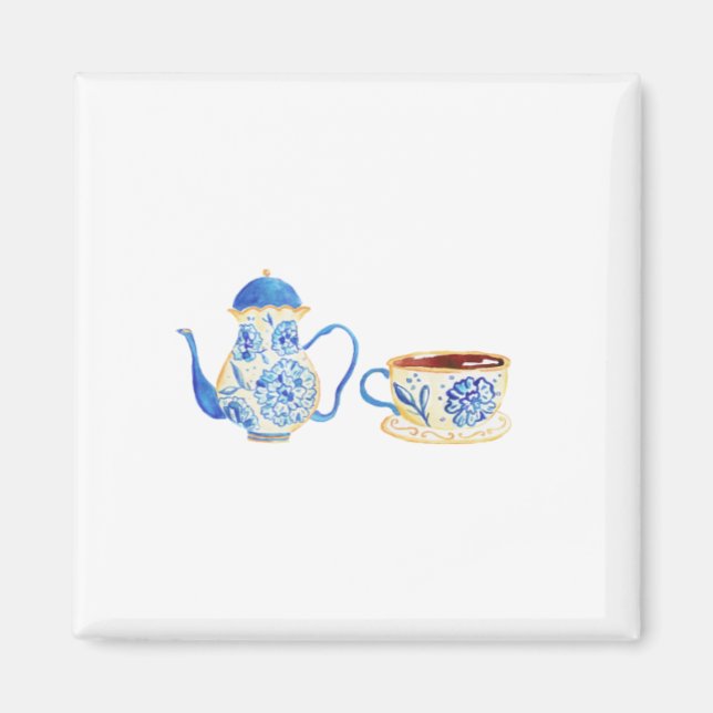 Iman floral azul (Frente)