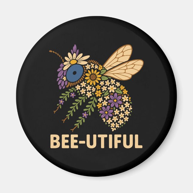 Íman Floral Bee Fusion Bee-Uely (Frente)