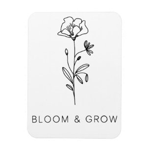 Íman Floral Bloom - Silhouette Natureza Elegante