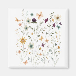 Íman Floral & Butterfly, Whimsical Garden-Inspired
