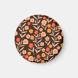 Íman Floral de Aquarela: Textura Desenhada À Mão