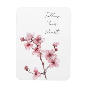 Íman Floral de Flor-Flor-Rosa-Branco