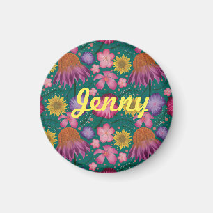 Íman Floral de Flor Selvagem Personalizado