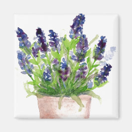 Íman Floral de Lavanda de Aquarela